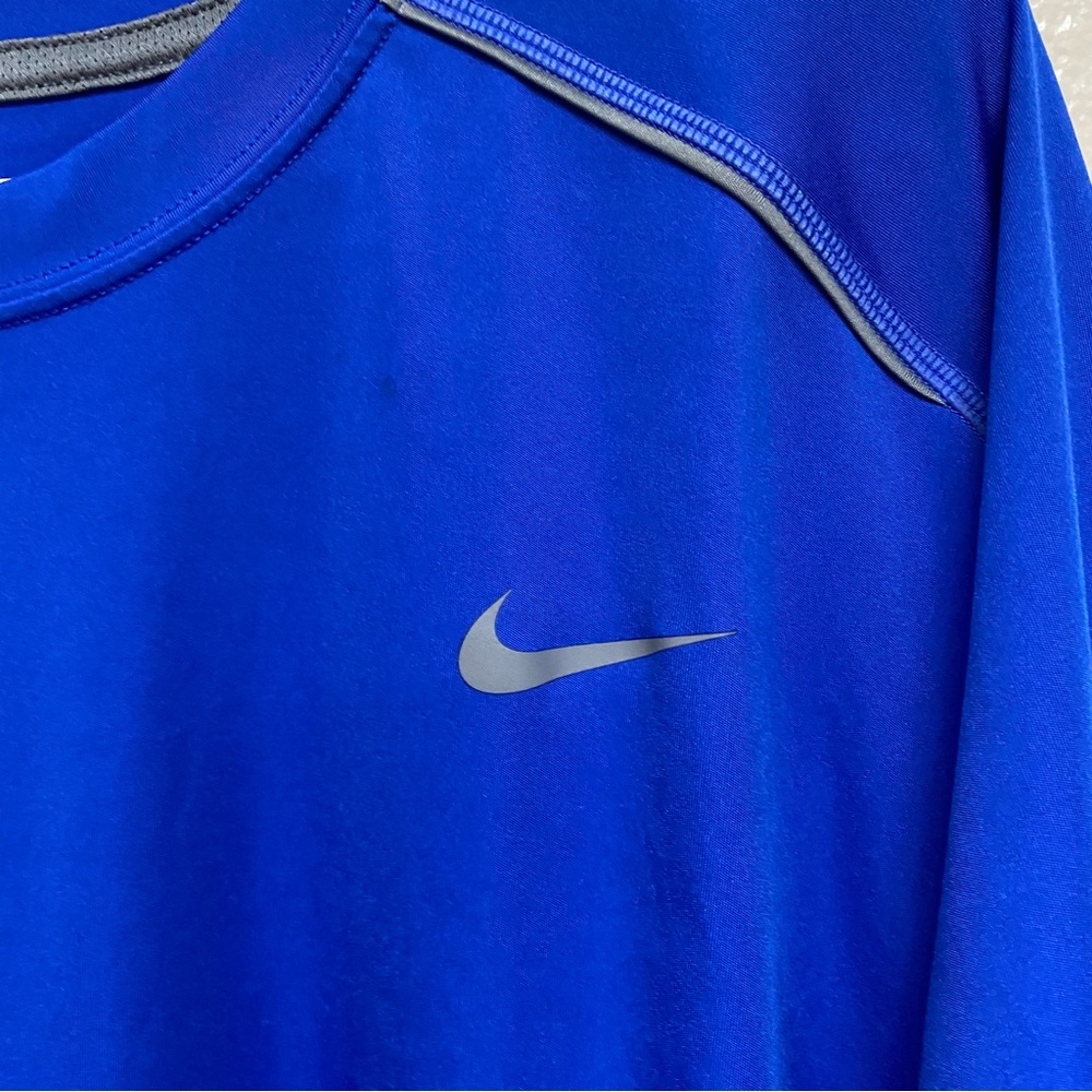 Nike DRI-FIT Men's‎ Short Sleeve Shirt XXL Blue - Picture 5 of 7